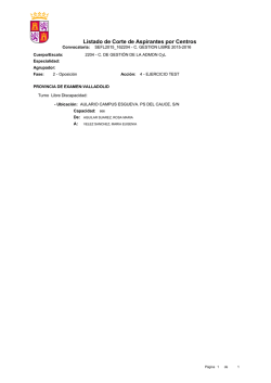 Discapacidad. Corte de aspirantes por centros