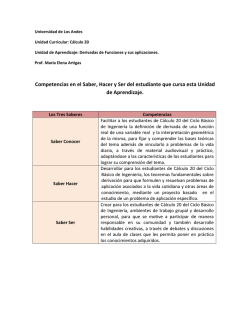 Competencias en el Saber, Hacer y Ser del