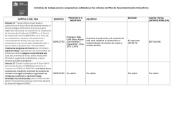 Iniciativas de trabajo para los compromisos se&ntilde;alados en los
