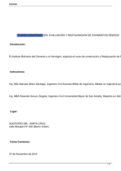 "CURSO CONSTRUCCI&Oacute;N, EVALUACI&Oacute;N Y RESTAURACI&Oacute;N DE