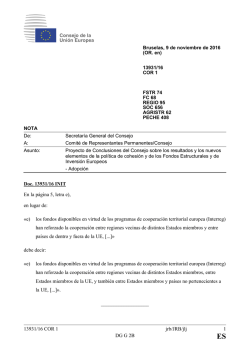 13931/16 COR 1 jrb/JRB/jlj 1 DG G 2B Doc. 13931/16 INIT En la