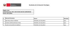 Resultados de la Evaluaci&oacute;n Psicol&oacute;gica