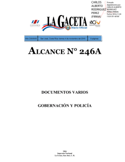ALCANCE DIGITAL N&deg; 246A a La Gaceta N&deg; 212 del 04 11 2016