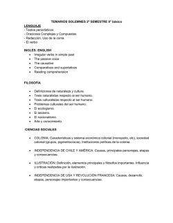 TEMARIOS SOLEMNES 2&ordm; SEMESTRE 8&deg; b&aacute;sico LENGUAJE