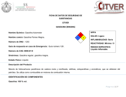 ficha de datos de seguridad de substancias citver gasolina (magna)