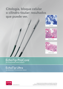 Citolog&iacute;a, bloque celular o cilindro tisular: resultados