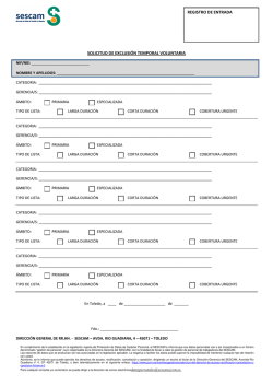 Formulario exclusiones temporales