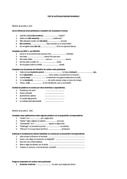 TEST DI AUTOVALUTAZIONE SPAGNOLO Modelo de prueba 1