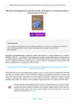 PDF \ Historia Contemporanea Annales Desde