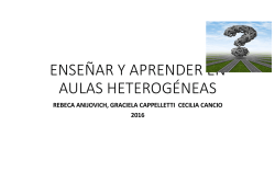 ense&ntilde;ar y aprender en aulas heterog&eacute;neas
