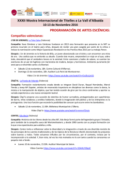 XXXII Mostra Internacional de Titelles a La Vall d`Albaida