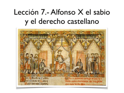 Lecci&oacute;n 7.- Alfonso X el sabio y el derecho castellano