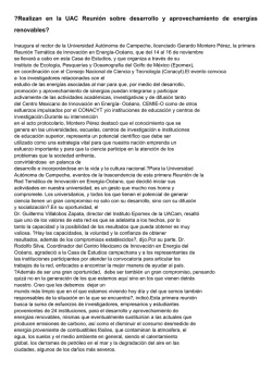 ?Realizan en la UAC Reuni&oacute;n sobre desarrollo y aprovechamiento