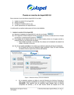 Puesta en marcha de Aspel-NOI 8.0 para nuevos usuarios