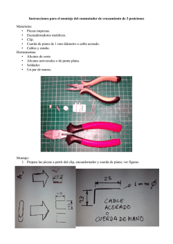 Instrucciones para el montaje del conmutador de