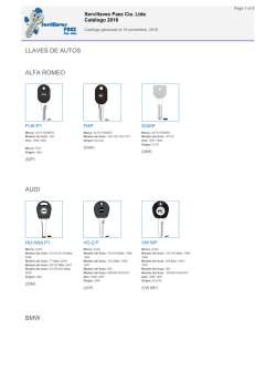 Llaves de Autos - Servillaves Paez Cia. Ltda