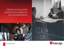 Criterios de Evaluaci&oacute;n, Competencias Gen&eacute;ricas y Sello