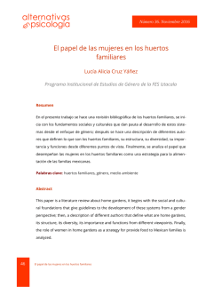 El papel de las mujeres en los huertos familiares