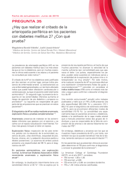 &iquest;Hay que realizar el cribado de la arteriopat&iacute;a perif&eacute;rica