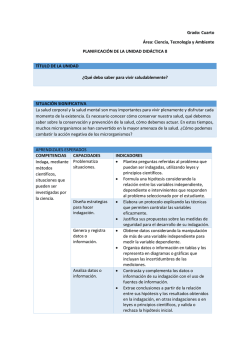 Grado: Cuarto &Aacute;rea: Ciencia, Tecnolog&iacute;a y Ambiente