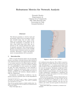 Robustness Metrics for Network Analysis - CEUR