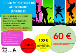 curso monitor/a de actividades juveniles 100 &euro; 130