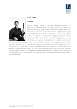 jos&eacute; viana - Escuela Superior de M&uacute;sica Reina Sof&iacute;a.