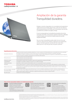 Ampliaci&oacute;n de la garant&iacute;a Tranquilidad duradera.