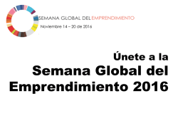 Presentaci&oacute;n de PowerPoint - Semana Global del Emprendimiento