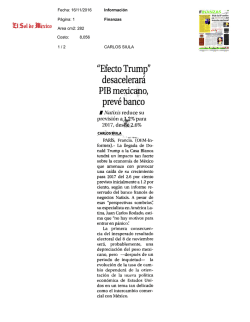 "Efecto Trump" prev&eacute; banco