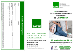 Descargar programa - Hospital Universitari i Polit&egrave;cnic La Fe