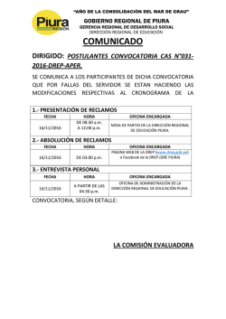 comunicado - DRE Piura