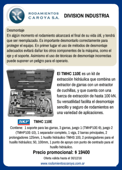 Promo TMHC 110E OK - Rodamientos Caroya