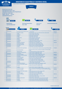 MINISTERIO DE SALUD P&Uacute;BLICA Y ASISTENCIA SOCIAL SOLOL&Aacute;
