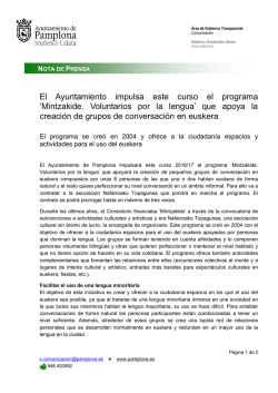 `Mintzakide. Voluntarios por la lengua` que apoya la creaci&oacute;n
