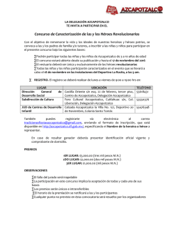 Concurso de Caracterizaci&oacute;n de las y los H&eacute;roes Revolucionarios