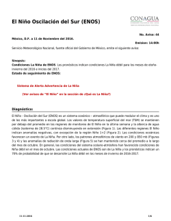 El Ni&ntilde;o Oscilaci&oacute;n del Sur (ENOS)