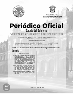 Sumario - Gobierno del Estado de M&eacute;xico