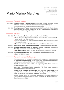 CV - Aerospace Engineering