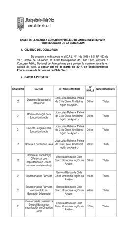 Descarga Aqui Bases de llamado a concurso de docente