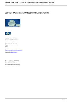 JUEGO 6 TAZAS CAFE PORCELANA BLANCA PURITY