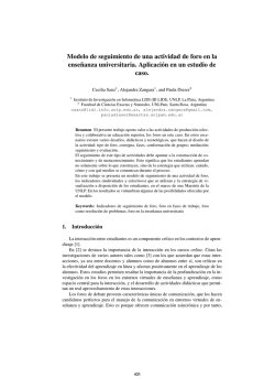 Modelo de seguimiento de una actividad de foro en la