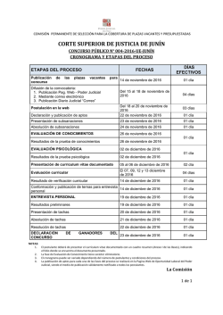 cronograma - Poder Judicial
