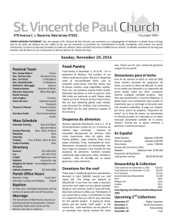 Latest  - St. Vincent de Paul Church