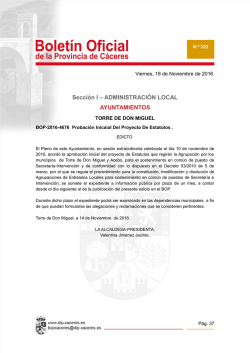 BOP-2016-4676 Probaci&oacute;n Inicaial Del Proyecto De Estatutos