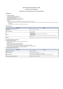 invermet proceso cas n&ordm; 031-2016-invermet convocatoria para la