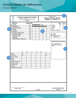 Conoce la Boleta de calificaciones