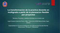La transformaci&oacute;n de la pr&aacute;ctica docente en multigrado a partir de la