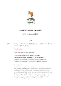 &ldquo;Palacio de Congresos&rdquo;, Marrakech, 16 de noviembre de 2016