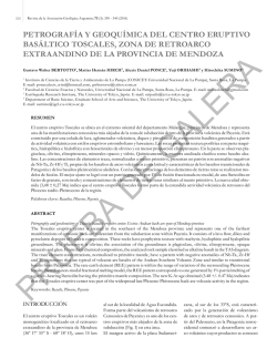 petrograf&iacute;a y geoqu&iacute;mica del centro eruptivo bas&aacute;ltico toscales